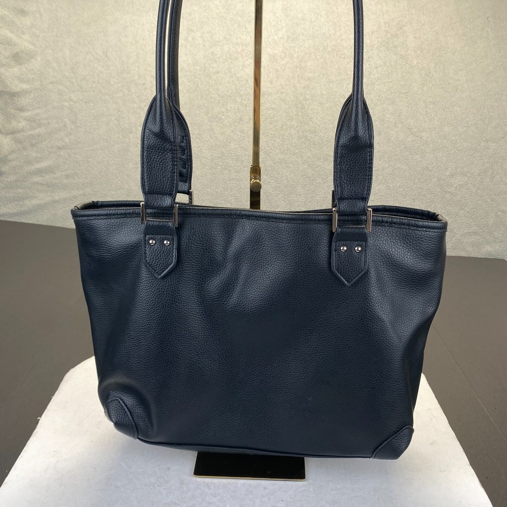 Rosetti Large Tote Shoulder Bag Purse,Black Leather - Picture 13 of 16